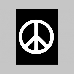 Peace  chrbtová nášivka veľkosť cca. A4 (po krajoch neobšívaná)